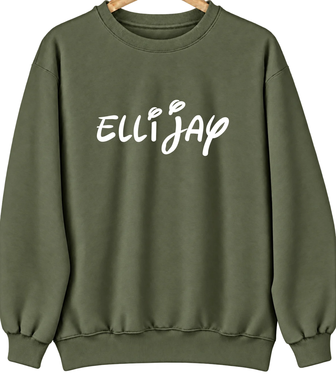 Ellijay, Georgia Hometown Crewneck — Military Green