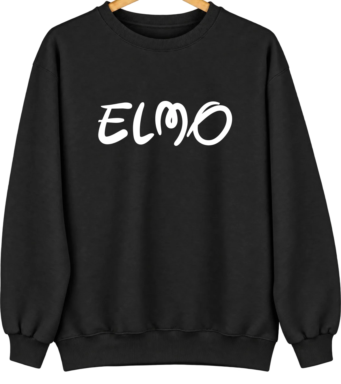 Elmo, Texas Hometown Crewneck — Black