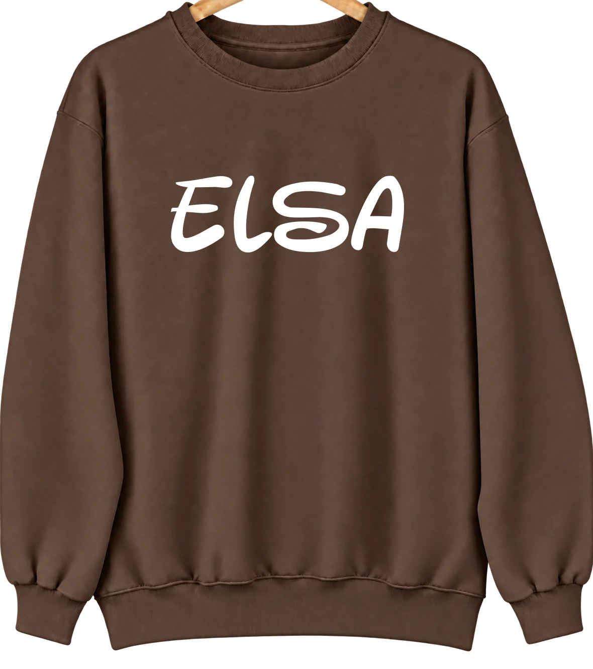 Elsa, Texas Hometown Crewneck — Brown