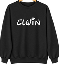 Elwin, Illinois Hometown Crewneck — Black