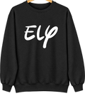 Ely, Iowa Hometown Crewneck — Black