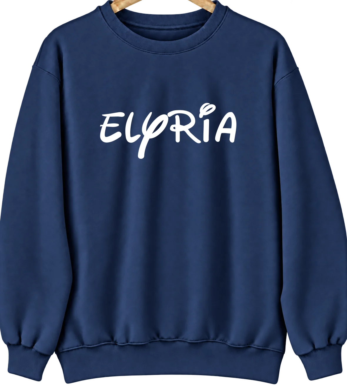 Elyria, Kansas Hometown Crewneck — Navy