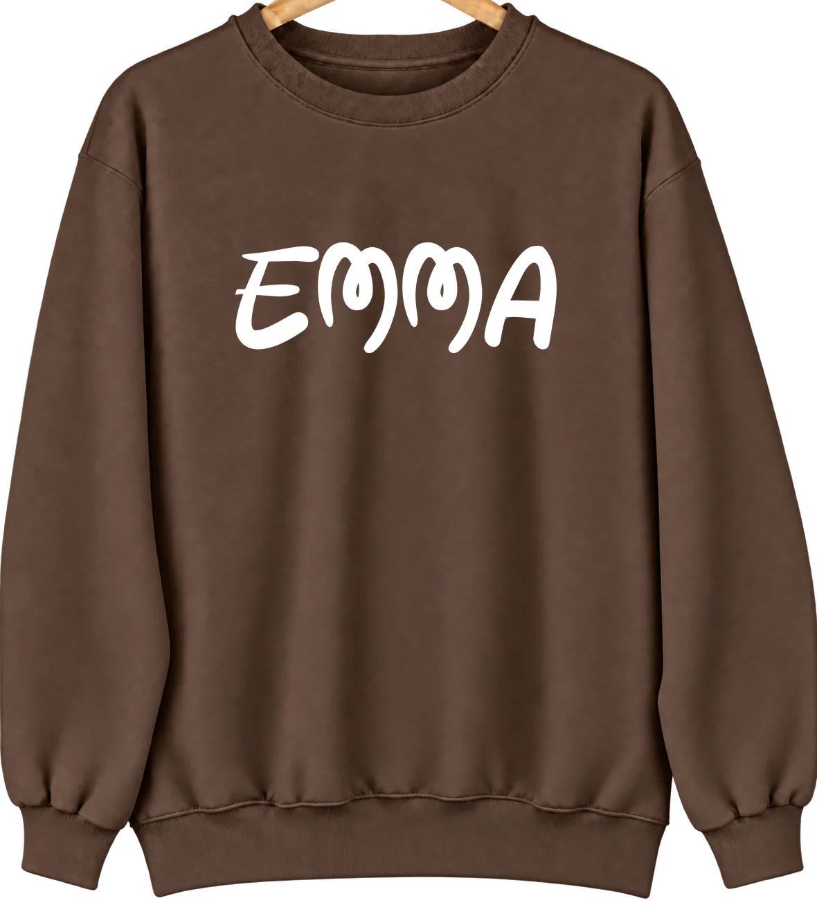 Emma, North Carolina Hometown Crewneck — Brown