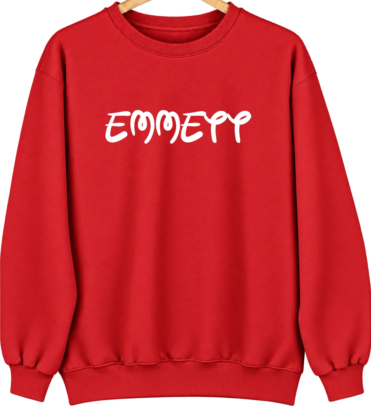 Emmett, Michigan Hometown Crewneck — Red