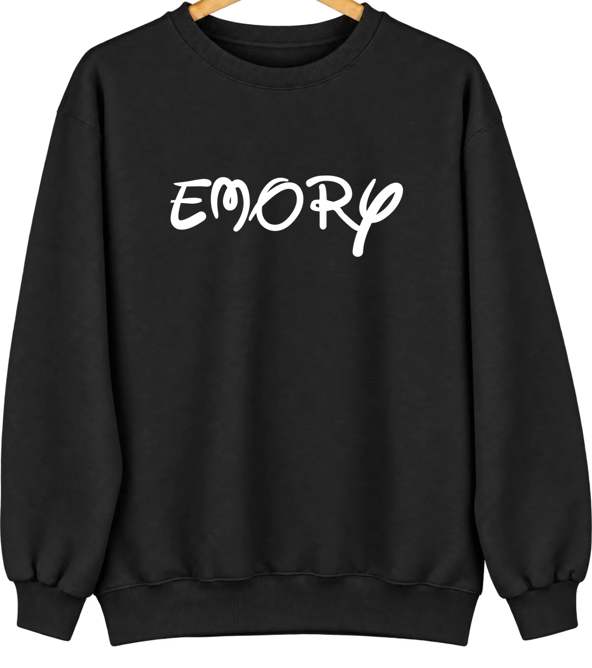 Emory, Texas Hometown Crewneck — Black