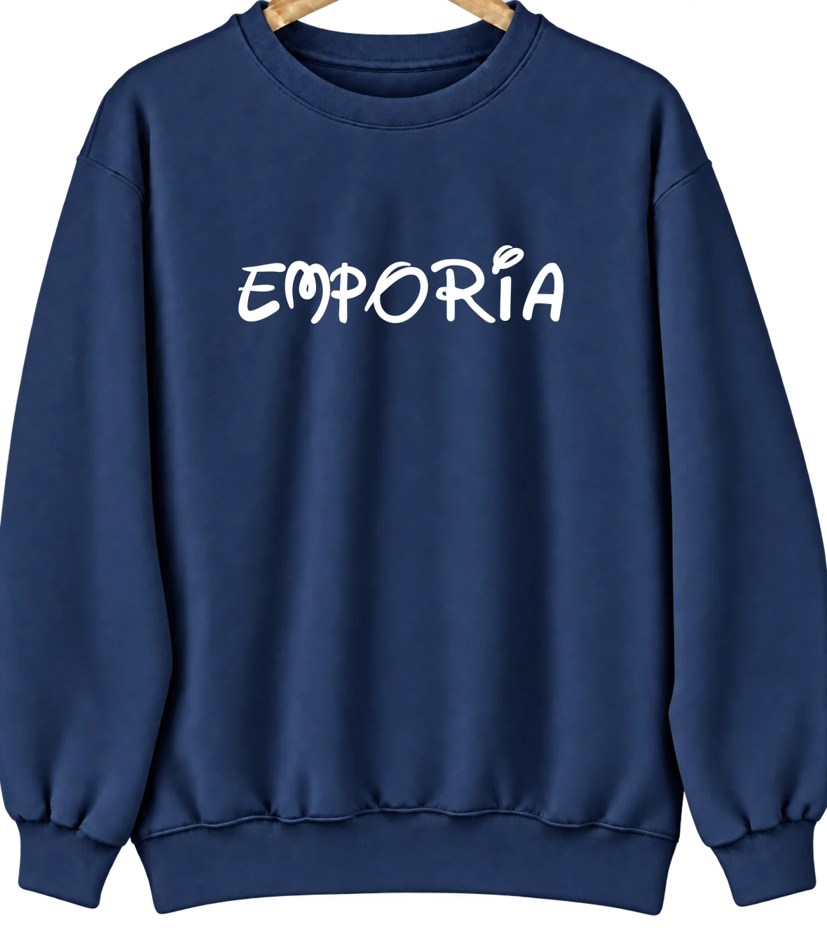 Emporia, Kansas Hometown Crewneck — Navy