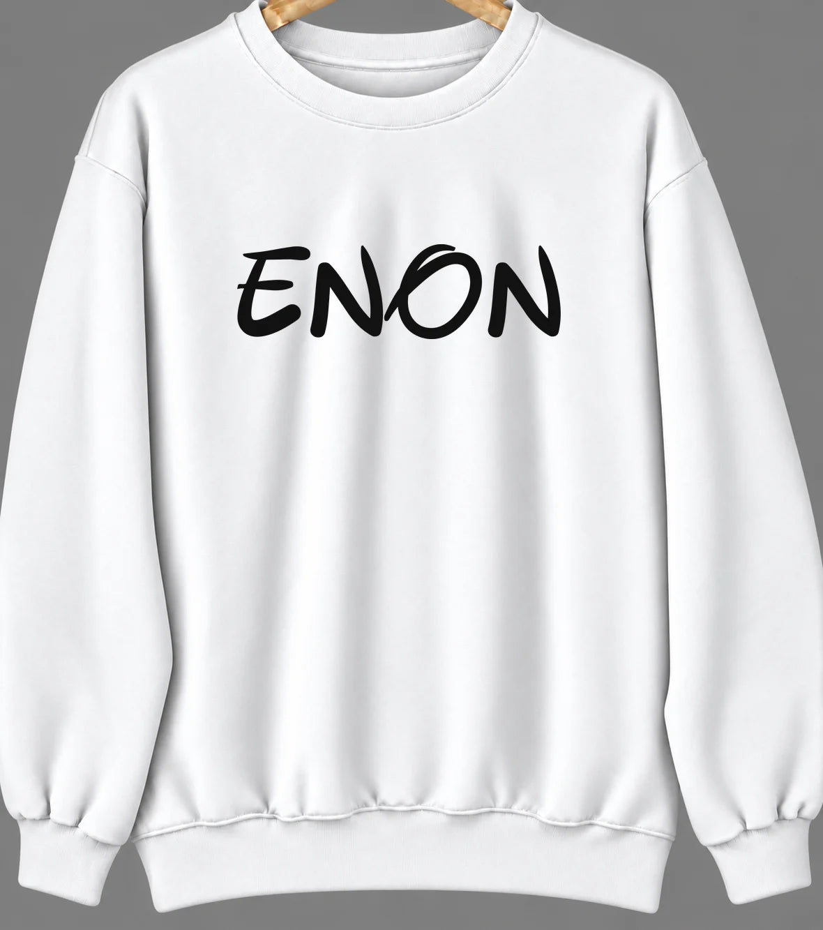 Enon, Ohio Hometown Crewneck — White