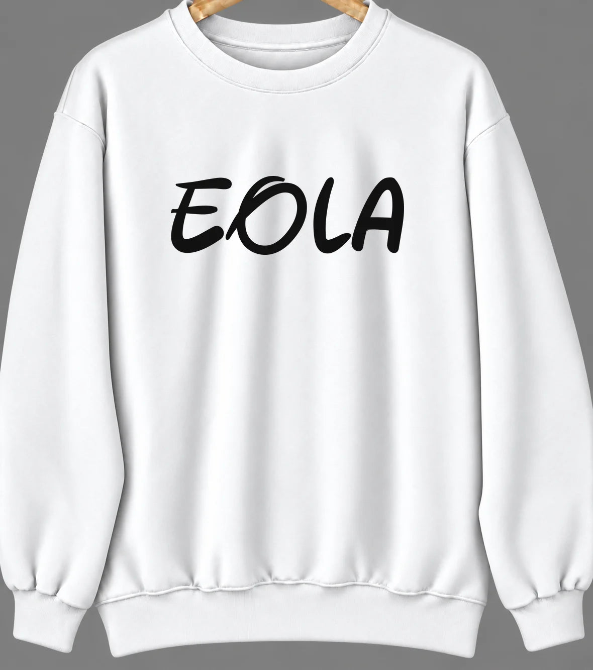 Eola, Oregon Hometown Crewneck — White