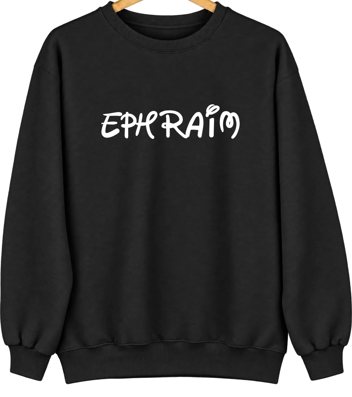 Ephraim, Utah Hometown Crewneck — Black