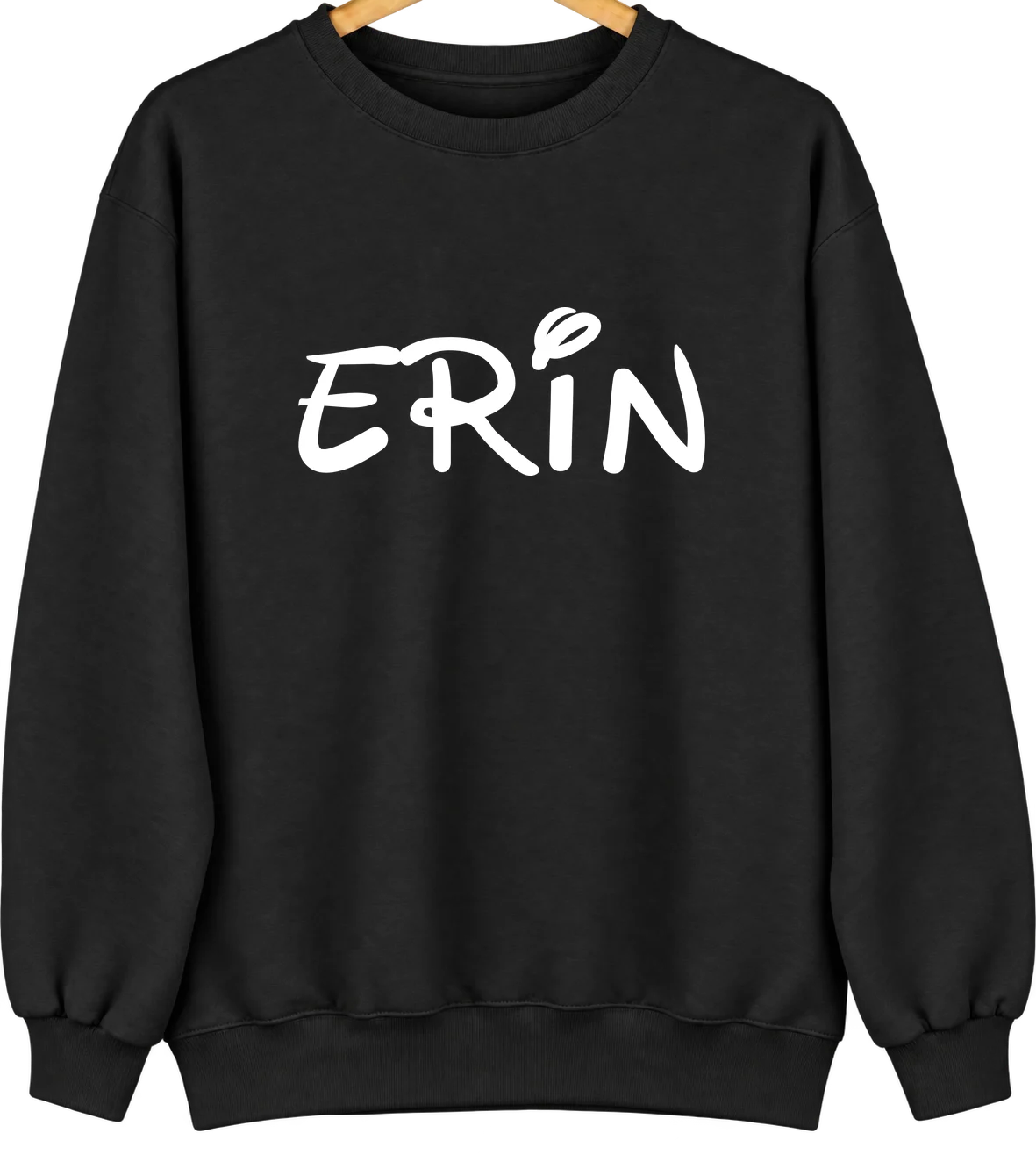 Erin, New York Hometown Crewneck — Black