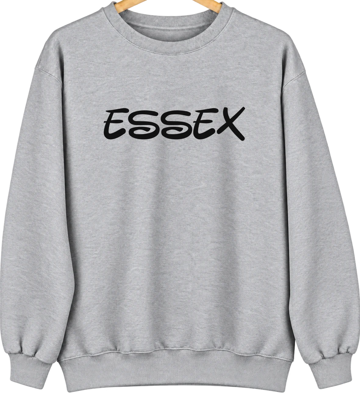 Essex, Iowa Hometown Crewneck — Sport Grey