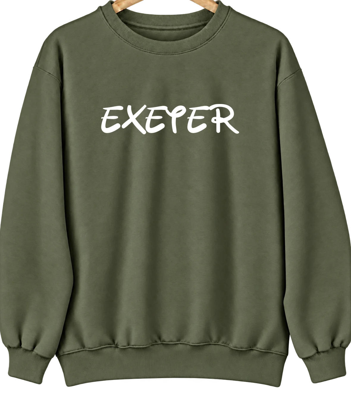 Exeter, Illinois Hometown Crewneck — Military Green