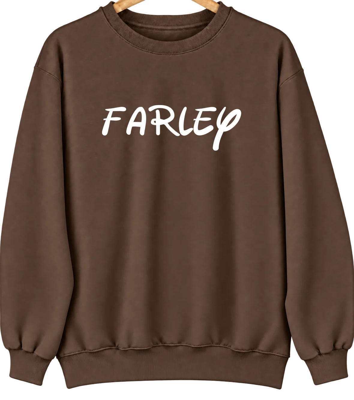 Farley, Iowa Hometown Crewneck — Brown