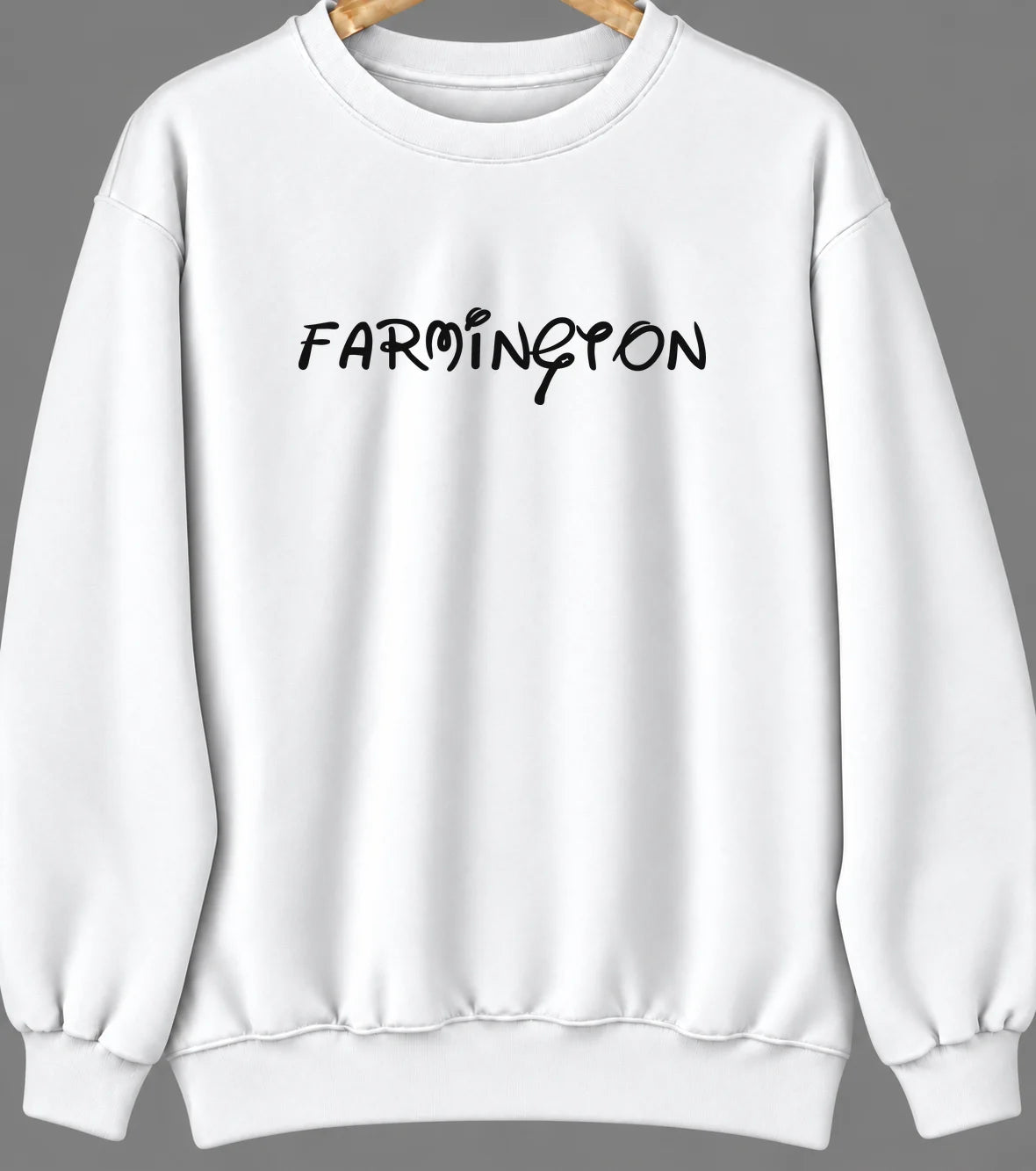 Farmington, Utah Hometown Crewneck — White