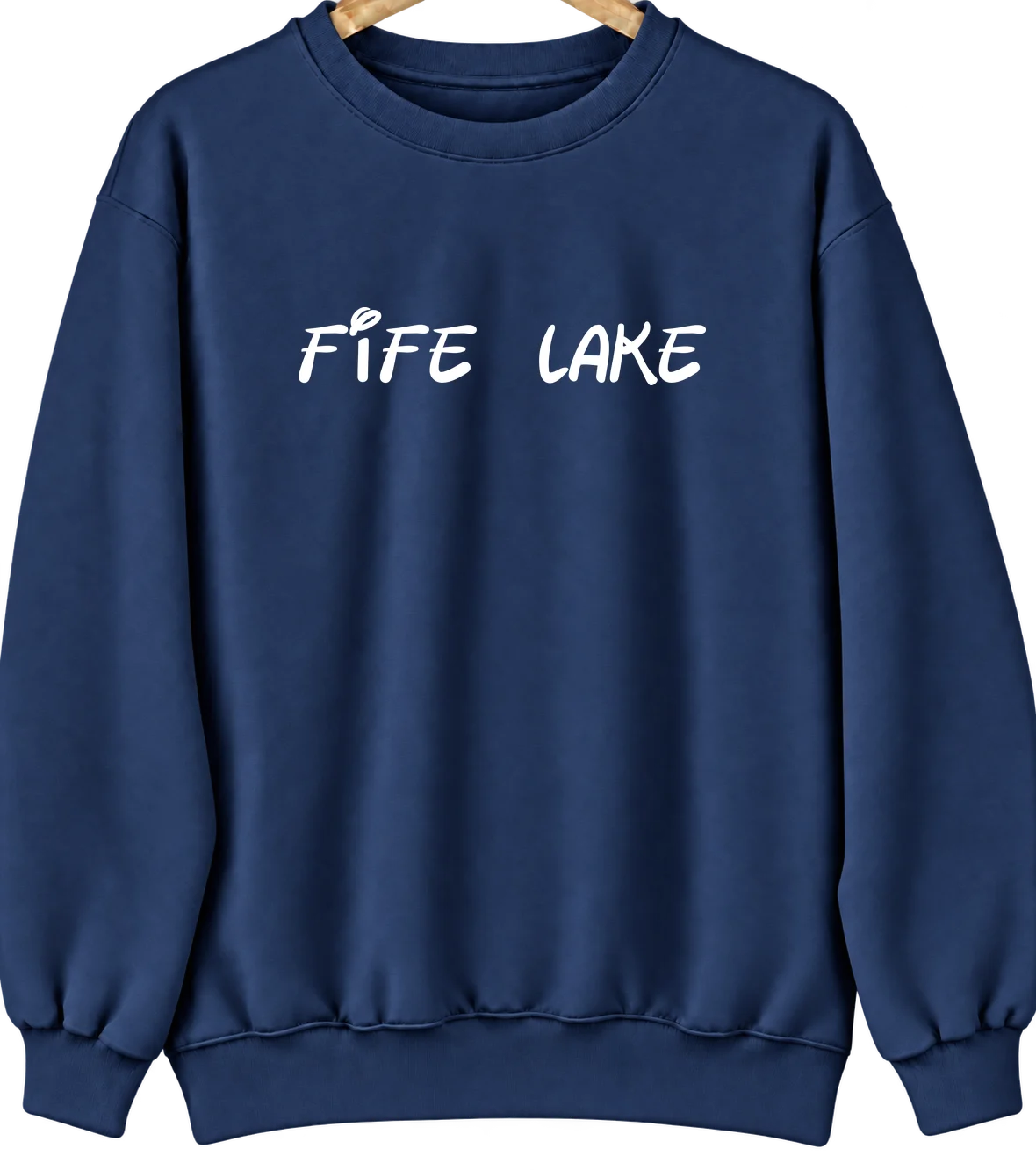 Fife Lake, Michigan Hometown Crewneck — Navy