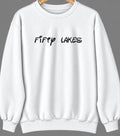 Fifty Lakes, Minnesota Hometown Crewneck — White