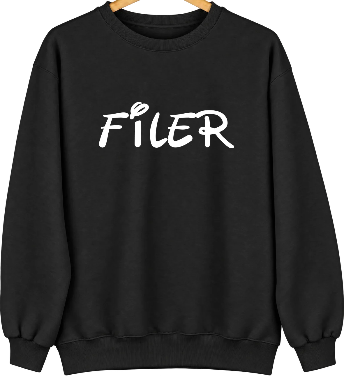 Filer, Idaho Hometown Crewneck — Black