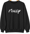 Finley, Oklahoma Hometown Crewneck — Black