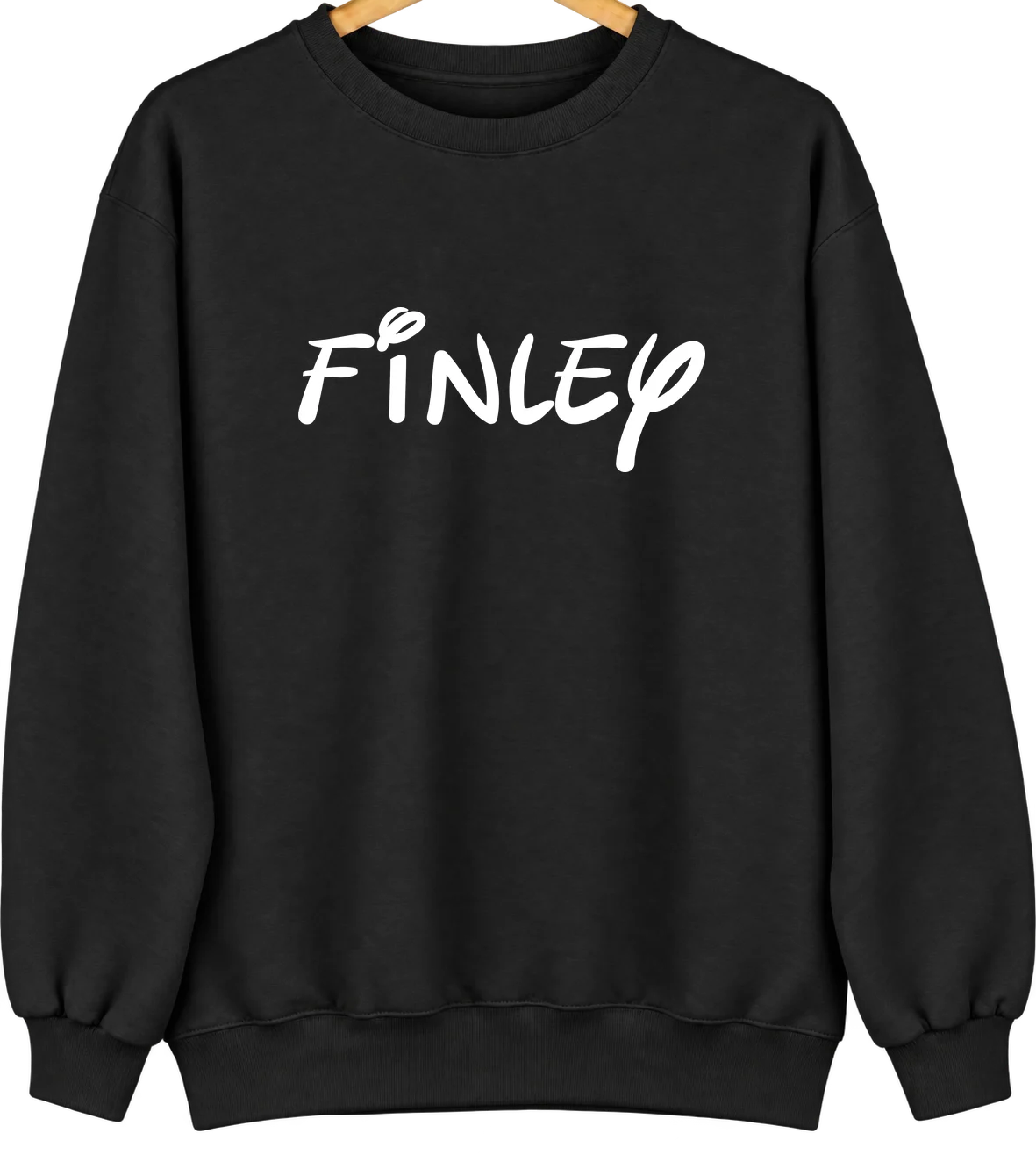 Finley, Oklahoma Hometown Crewneck — Black
