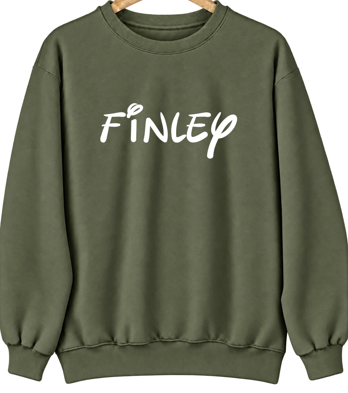 Finley, Washington Hometown Crewneck — Military Green