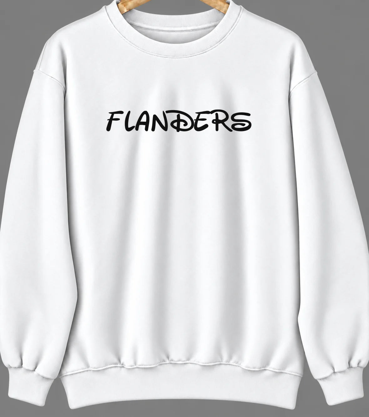 Flanders, New York Hometown Crewneck — White