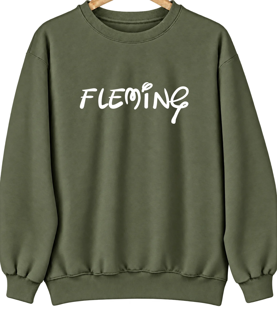 Fleming, Missouri Hometown Crewneck — Military Green