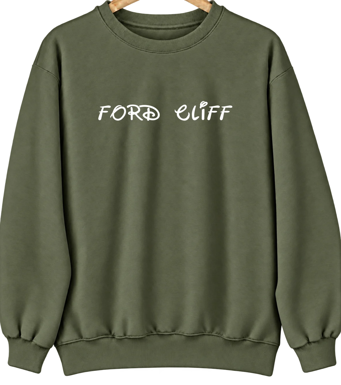 Ford Cliff, Pennsylvania Hometown Crewneck — Military Green
