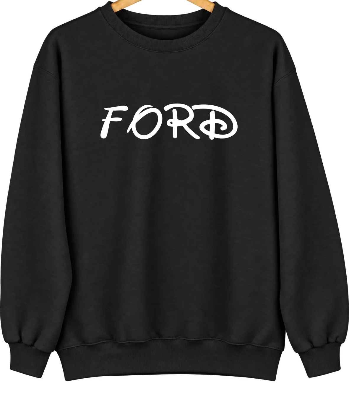 Ford, Kansas Hometown Crewneck — Black