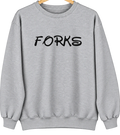 Forks, Washington Hometown Crewneck — Sport Grey