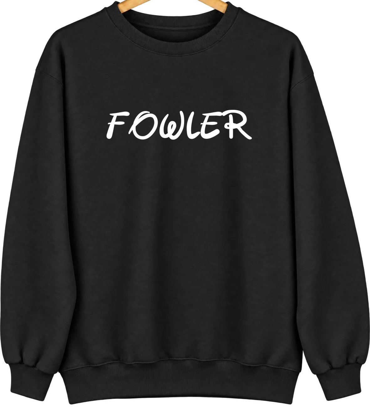 Fowler, Michigan Hometown Crewneck — Black