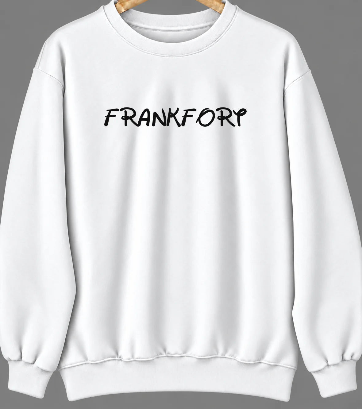 Frankfort, Kansas Hometown Crewneck — White