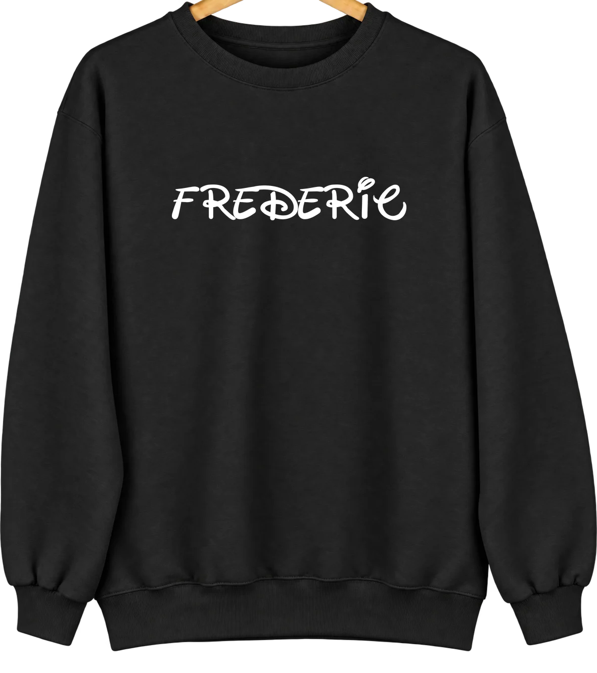 Frederic, Wisconsin Hometown Crewneck — Black