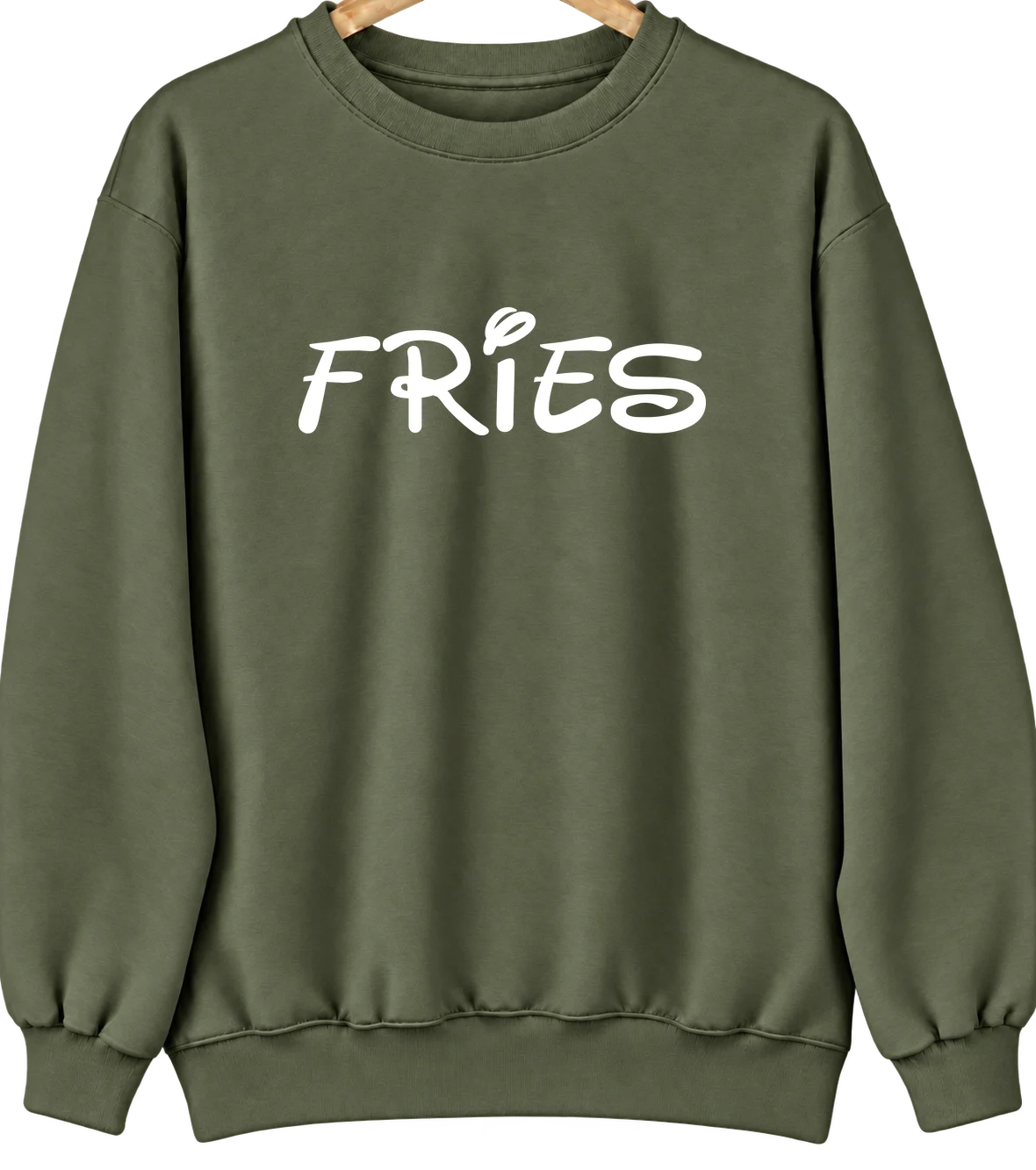 Fries, Virginia Hometown Crewneck — Military Green