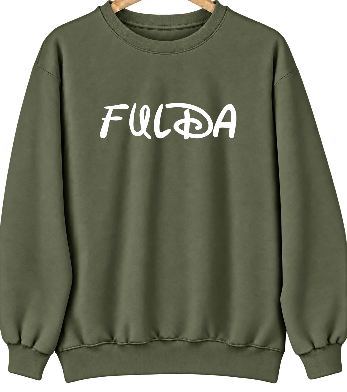 Fulda, Minnesota Hometown Crewneck — Military Green