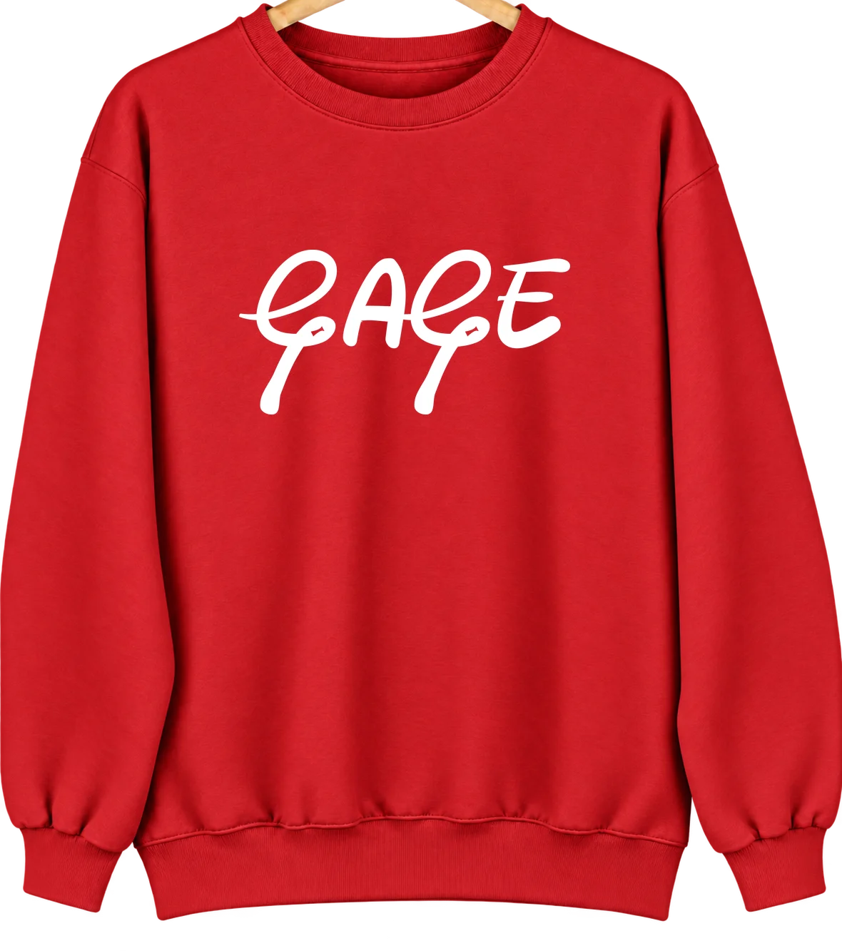 Gage, Oklahoma Hometown Crewneck — Red