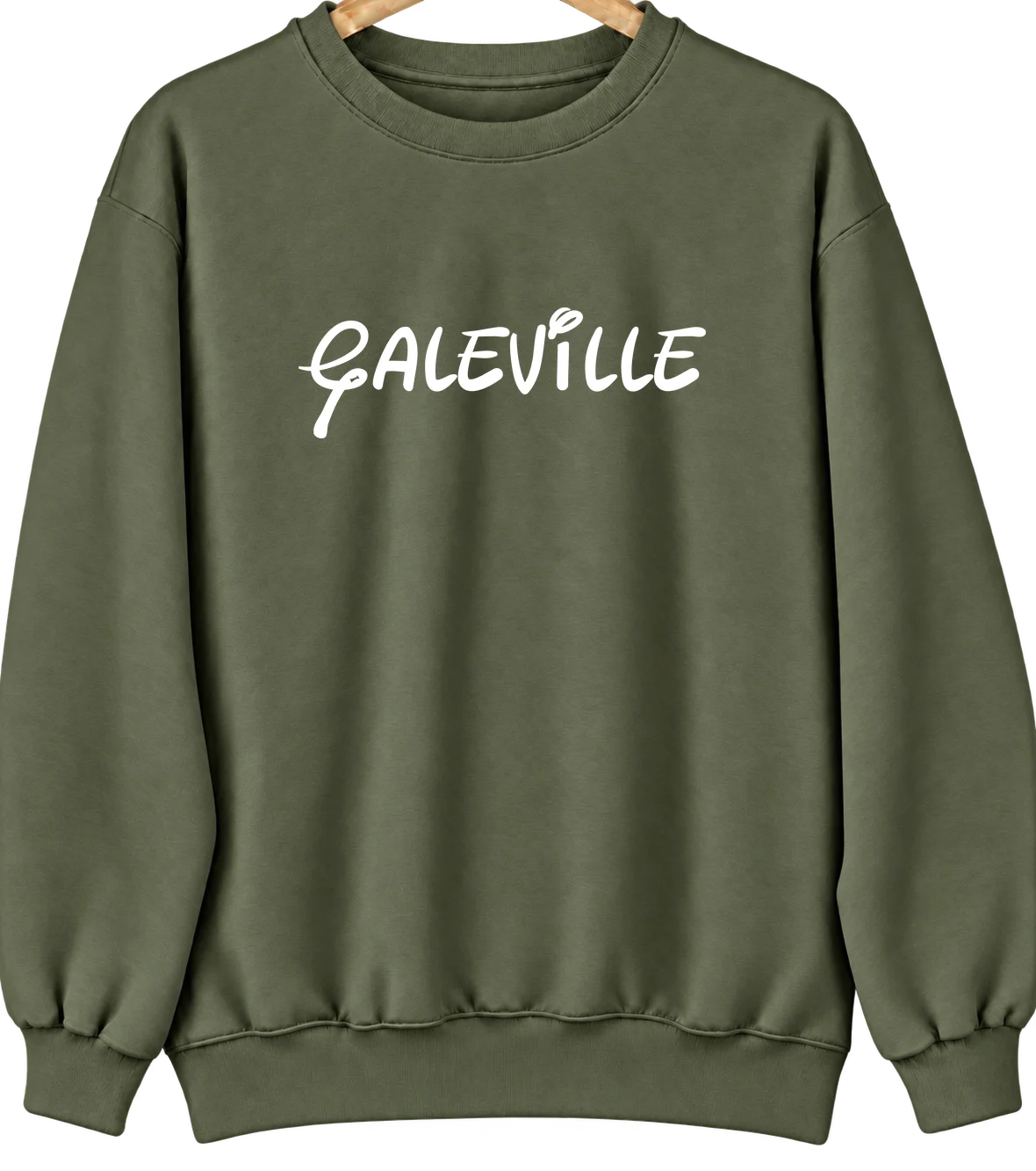 Galeville, New York Hometown Crewneck — Military Green