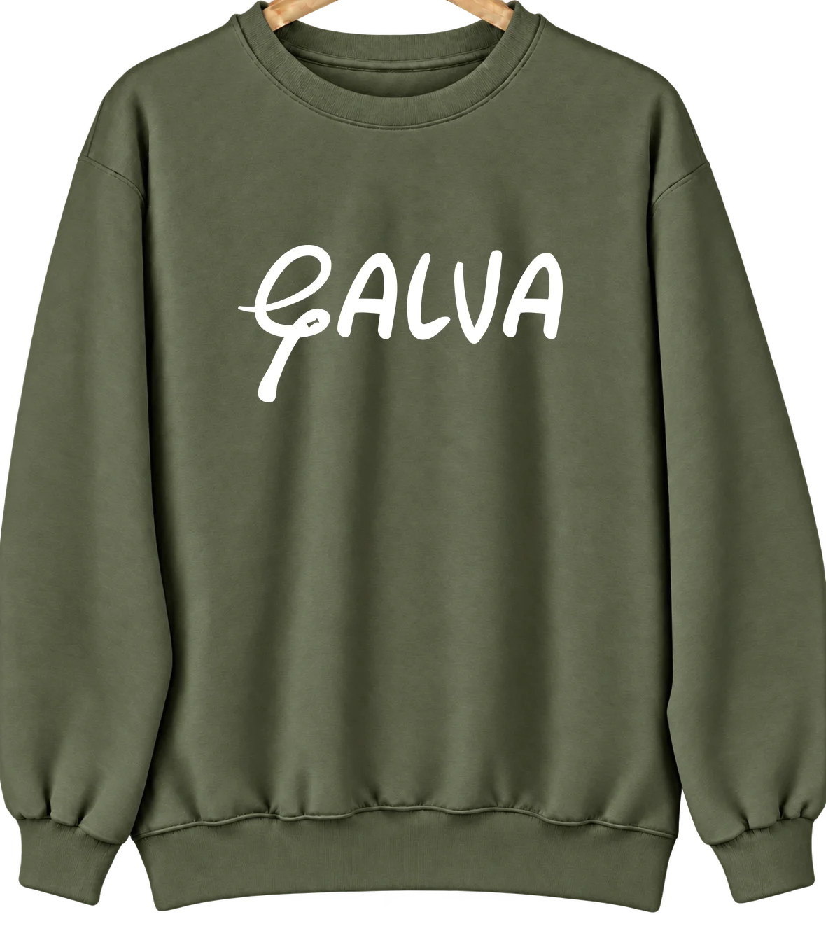 Galva, Iowa Hometown Crewneck — Military Green