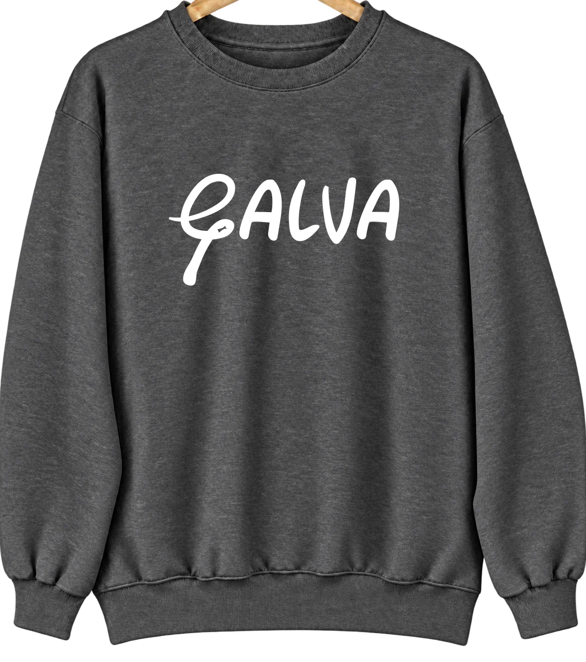 Galva, Kansas Hometown Crewneck — Dark Heather