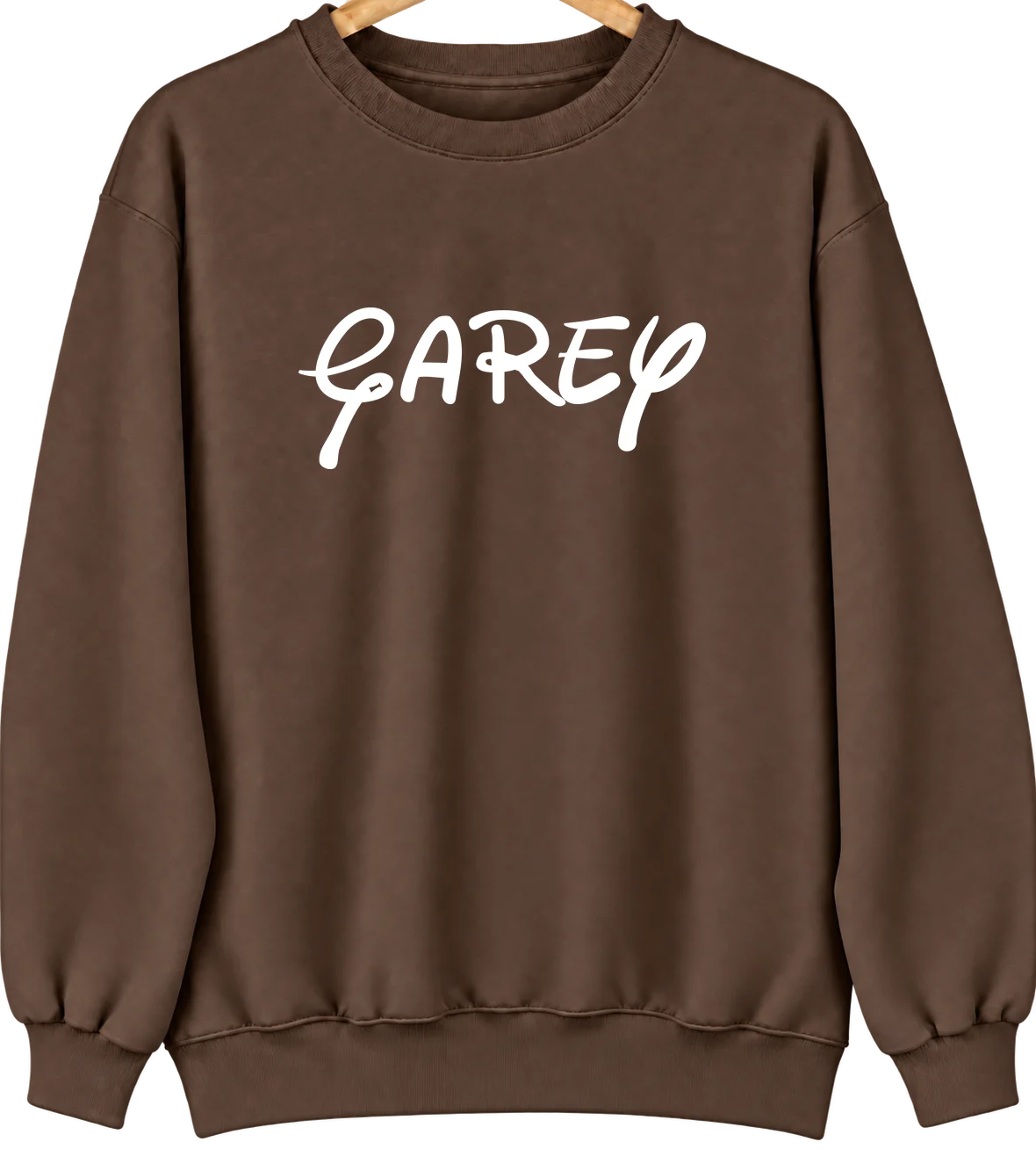 Garey, California Hometown Crewneck — Brown