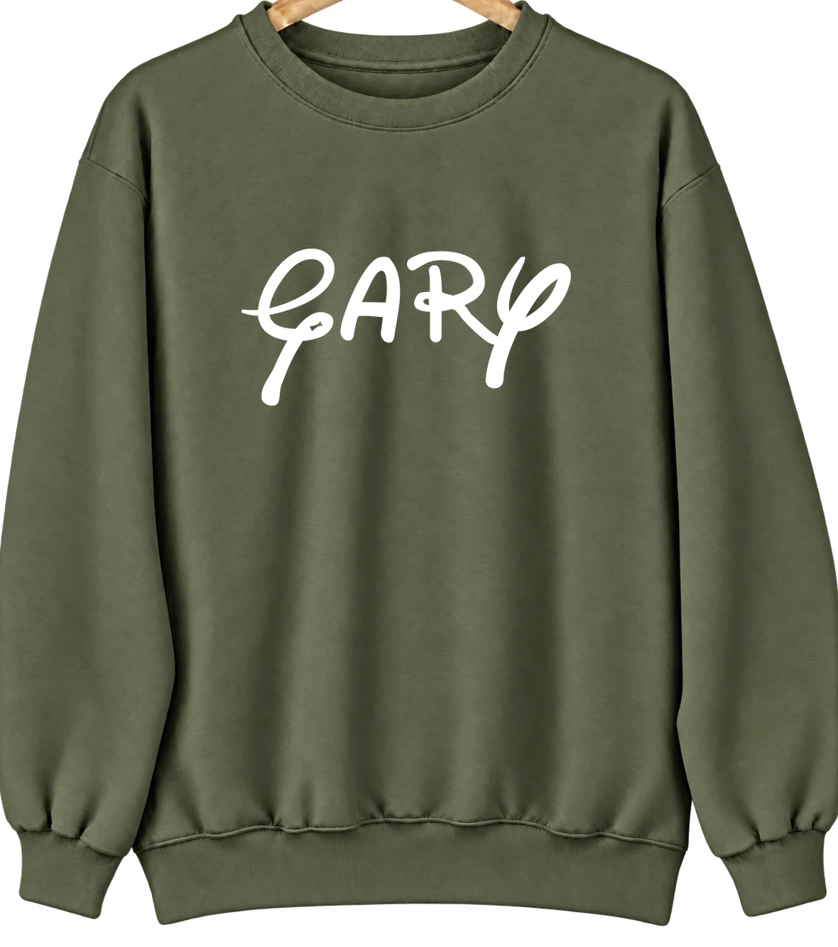 Gary, West Virginia Hometown Crewneck — Military Green