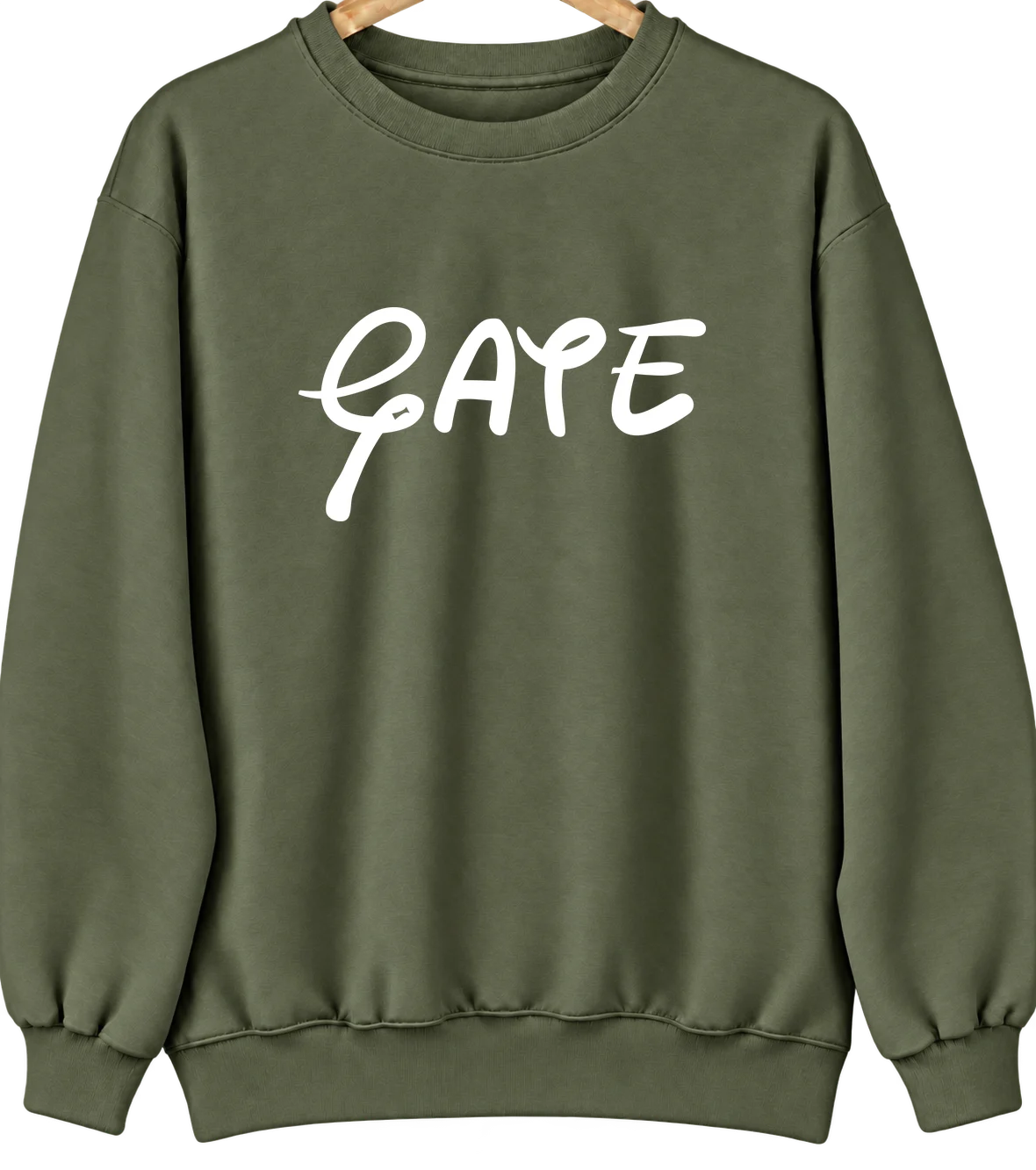 Gate, Oklahoma Hometown Crewneck — Military Green