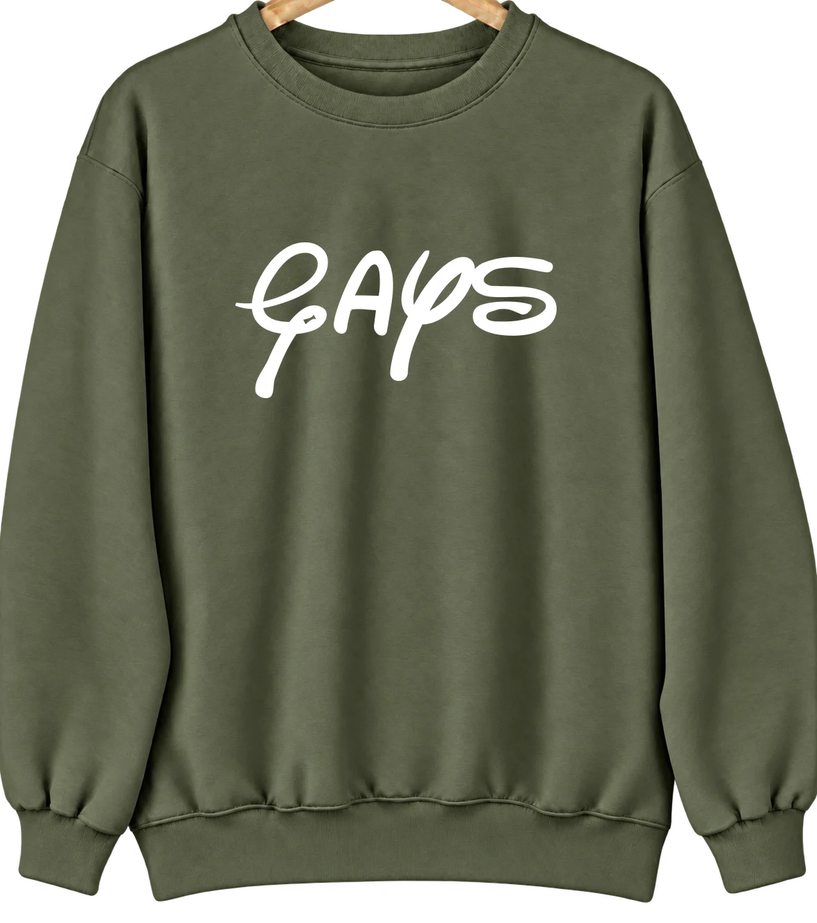 Gays, Illinois Hometown Crewneck — Military Green