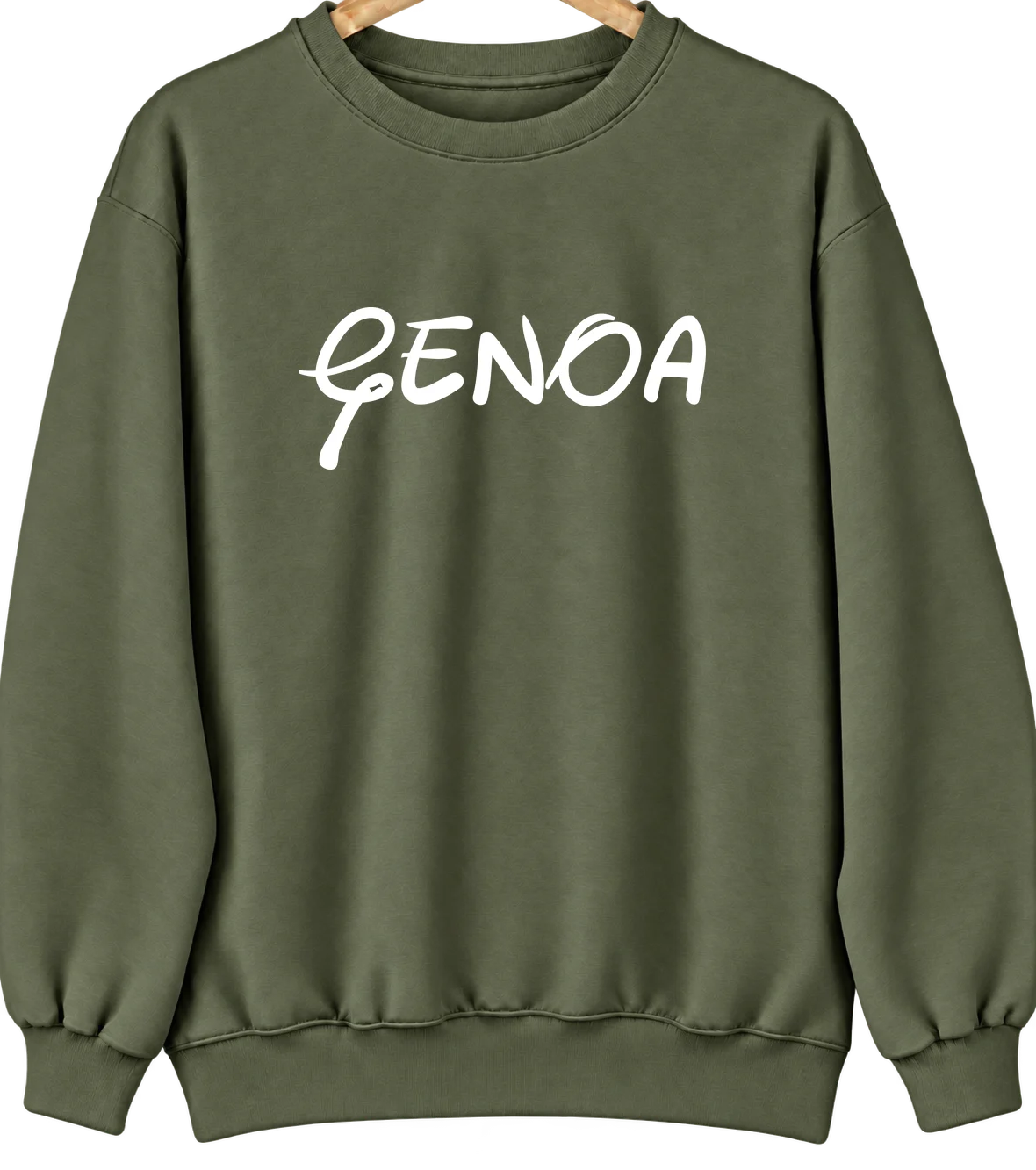 Genoa, Colorado Hometown Crewneck — Military Green