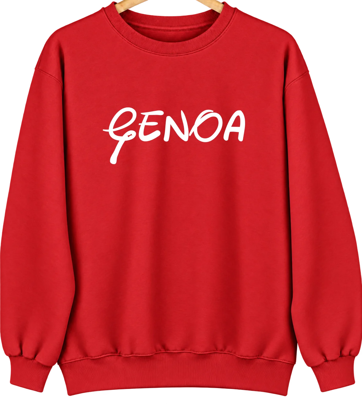 Genoa, Illinois Hometown Crewneck — Red