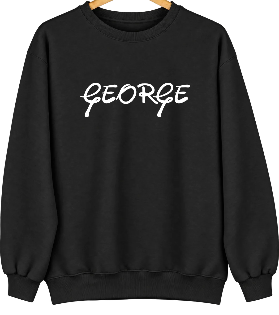George, Washington Hometown Crewneck — Black