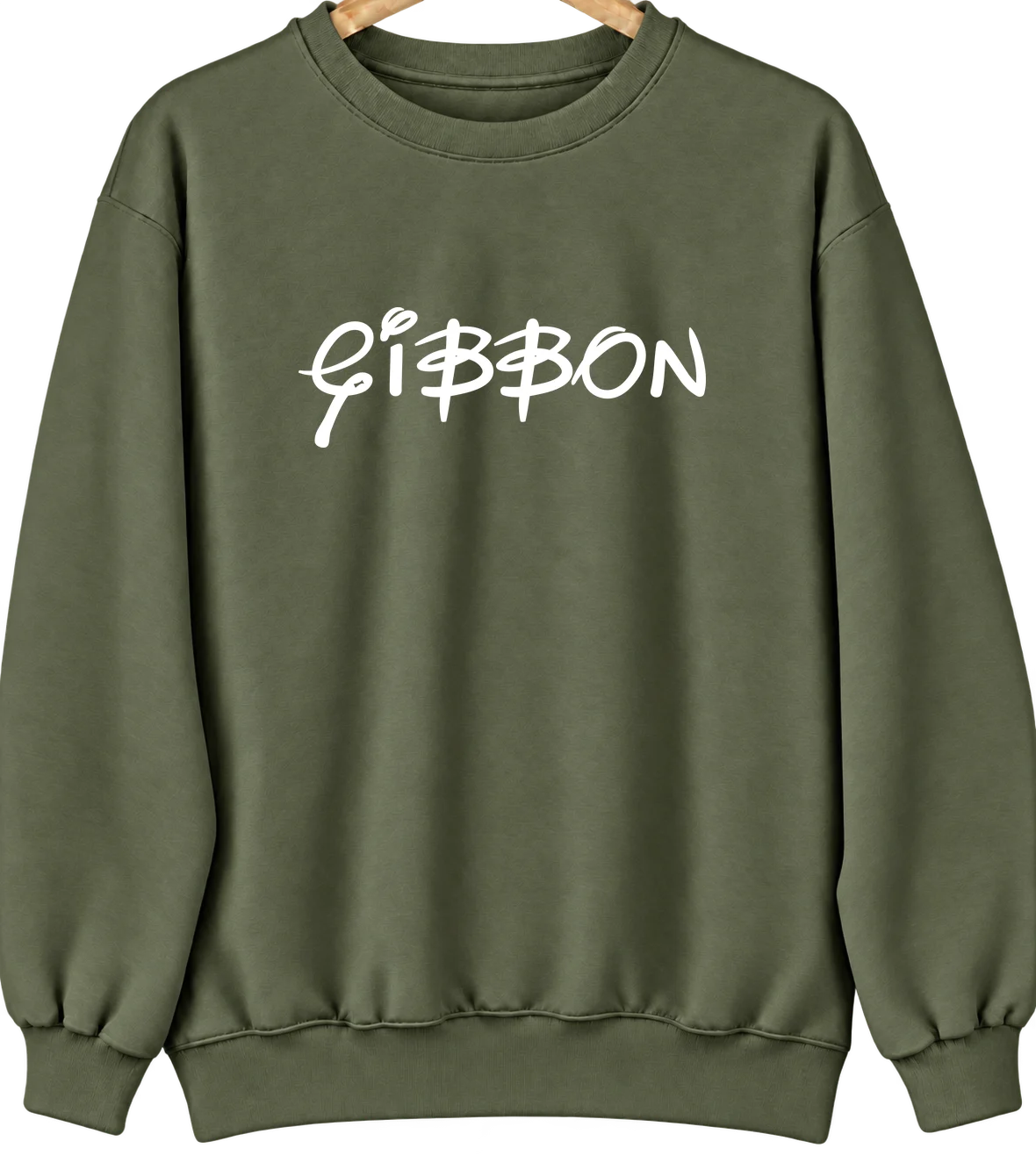 Gibbon, Nebraska Hometown Crewneck — Military Green