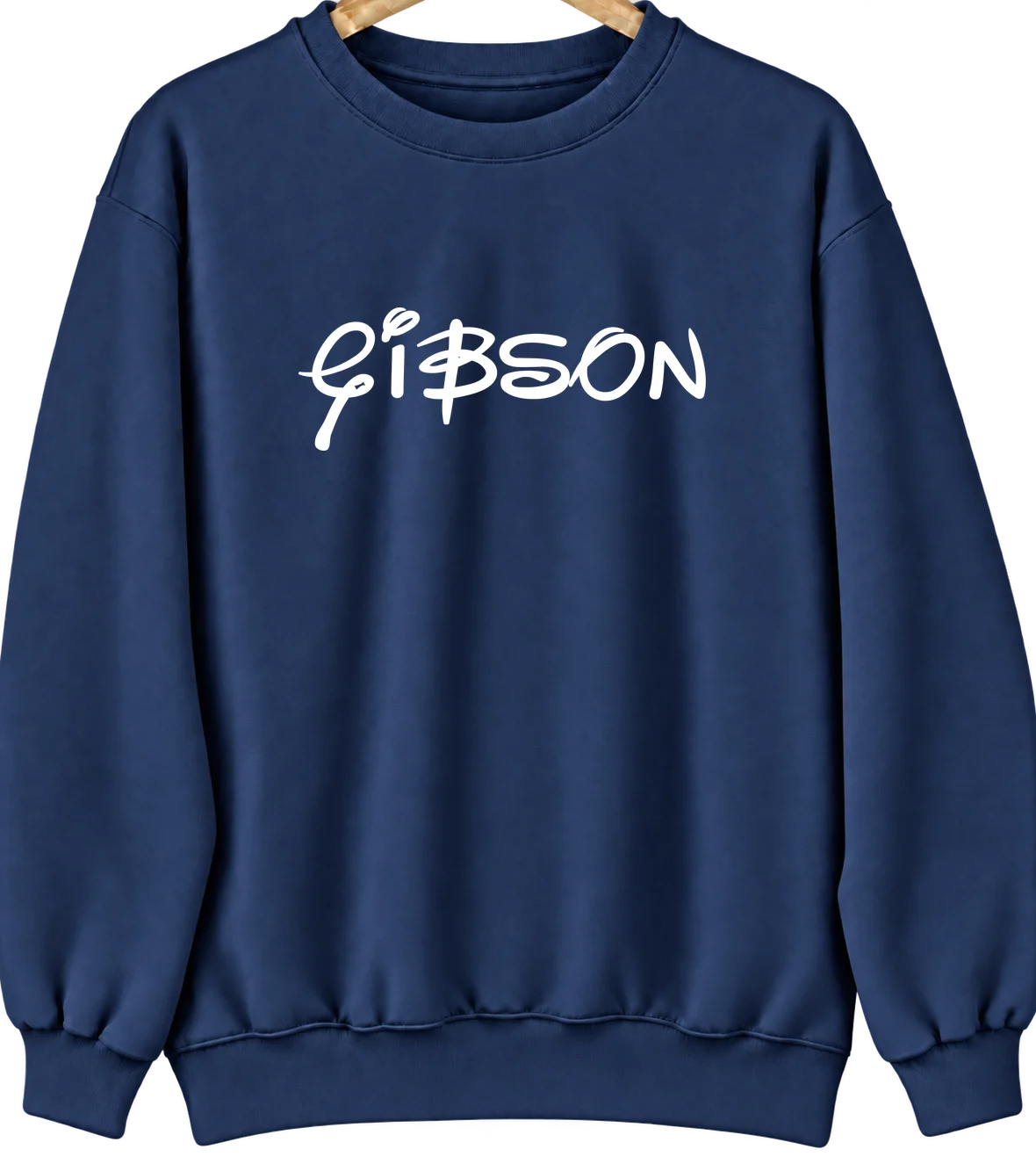 Gibson, North Carolina Hometown Crewneck — Navy