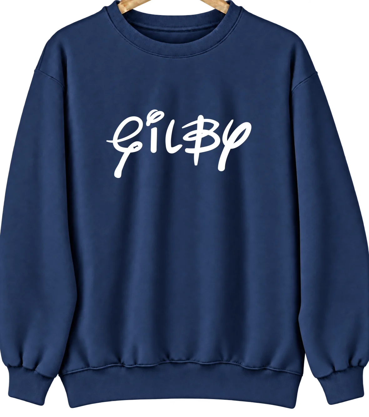 Gilby, North Dakota Hometown Crewneck — Navy