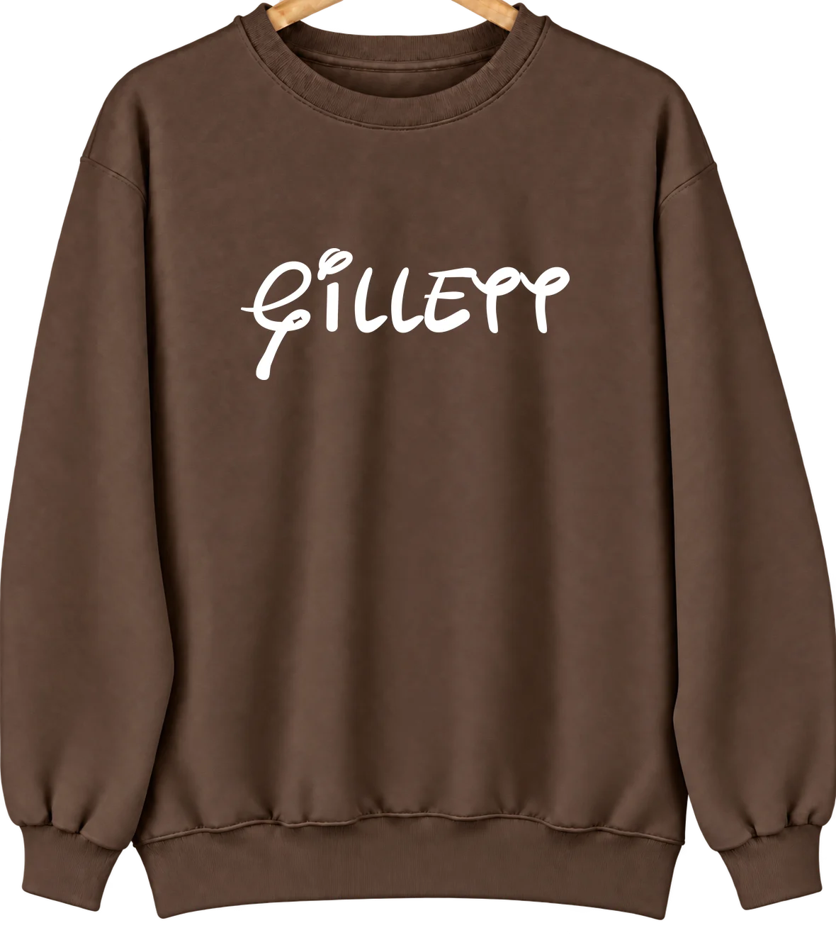 Gillett, Wisconsin Hometown Crewneck — Brown