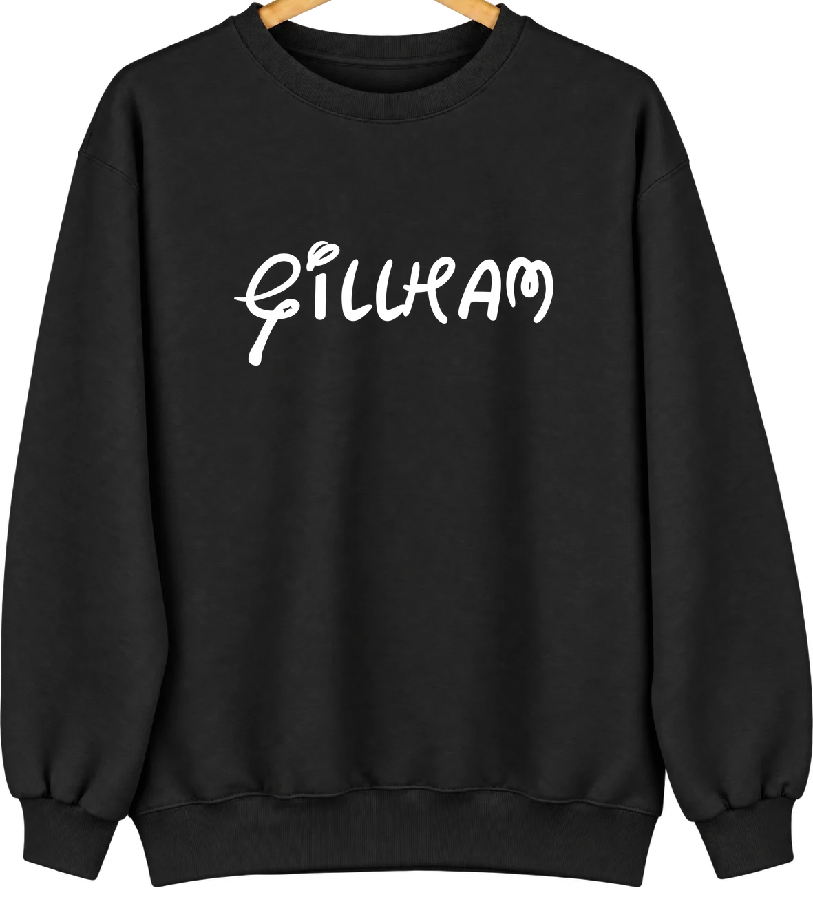 Gillham, Arkansas Hometown Crewneck — Black